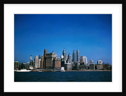 New York City Skyline from Ferryboat by Anonymous