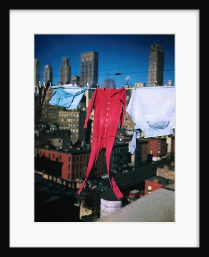 Laundry Drying on a City Clothesline by Anonymous