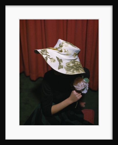 Woman Wearing a Printed Hat by Anonymous