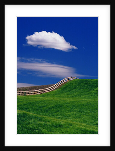 Wheat Field and Fence by Anonymous
