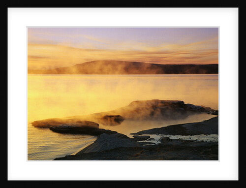Steam Rising from Yellowstone Lake by Anonymous