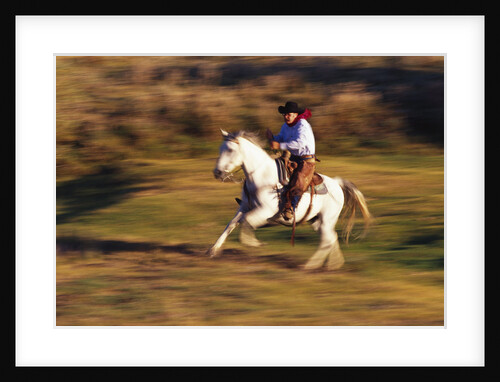 Cowboy Horseback Riding at Ponderosa Ranch by Anonymous