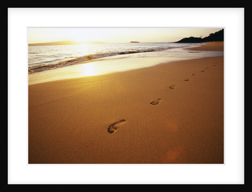 Footprints on Makena Beach by Anonymous