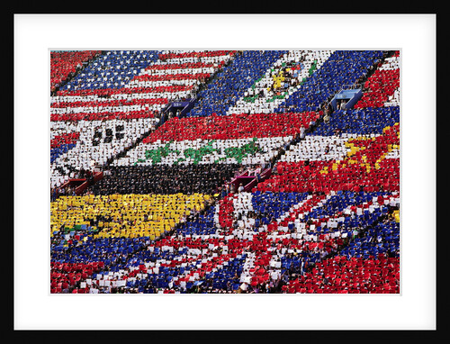 Spectators Forming Flags at 1984 Olympics by Anonymous