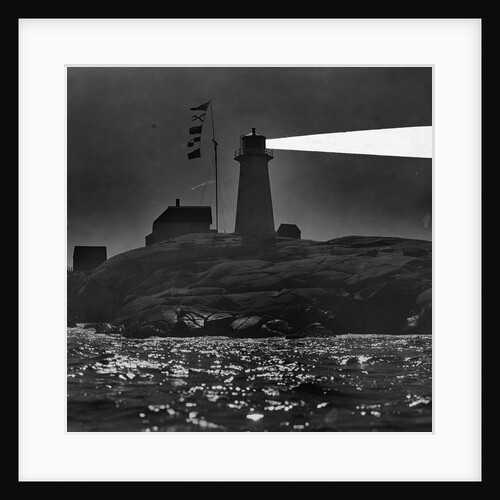 Peggys Cove Lighthouse at Night by Anonymous