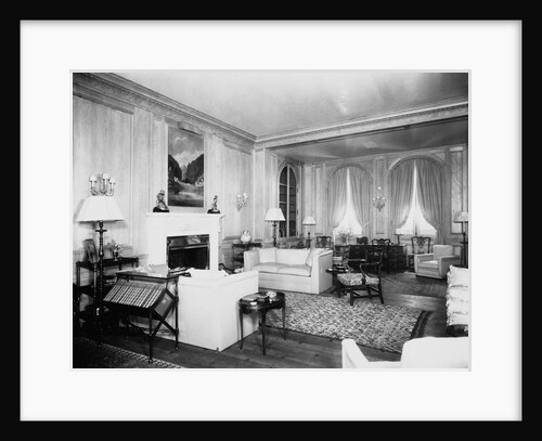 Living Room on Vanderbilt Yacht by Anonymous