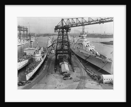 Warships at the Norfolk Navy Yard by Anonymous