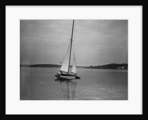 Ice Yachting on a Frozen Lake by Anonymous