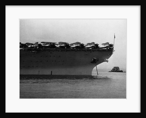 Airplanes on the Deck of USS Saratoga by Anonymous