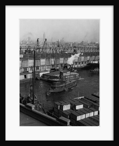 Tugboats and Cargo Ships by Anonymous