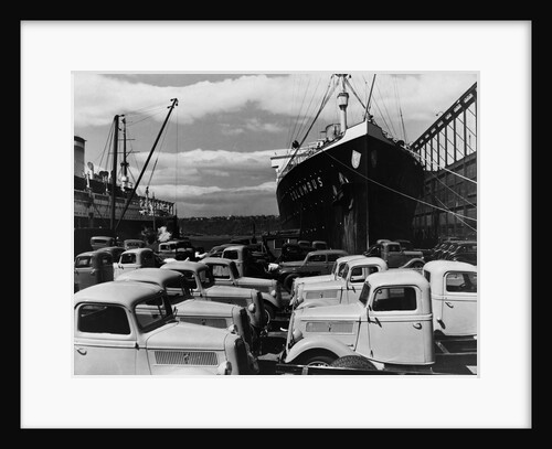 Ford Trucks at the Dock by Anonymous