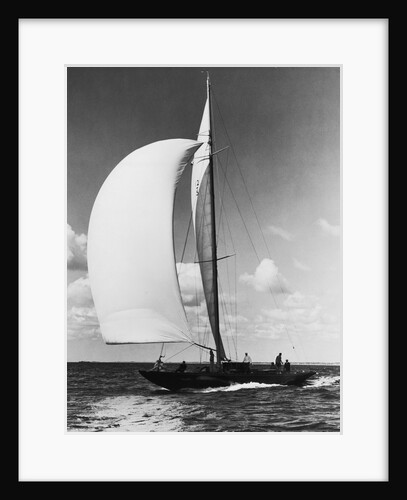 A Sailboat with a Full Front Sail by Anonymous