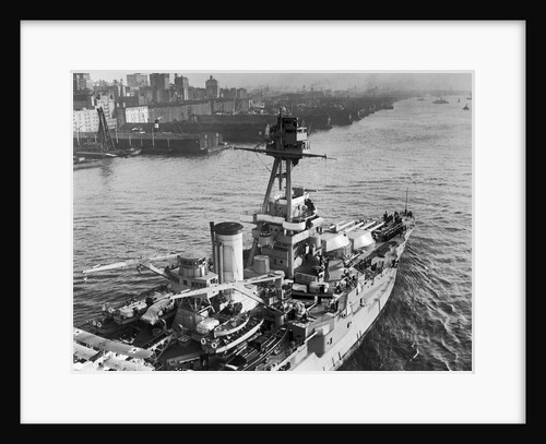 USS Texas Battleship from Brooklyn Bridge by Anonymous