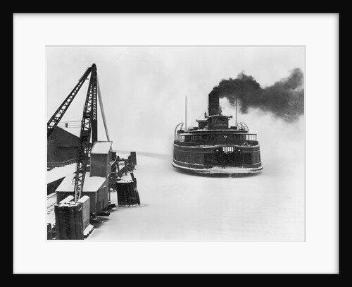 Philadelphia Ferry on Frozen Baltimore Harbor by Anonymous
