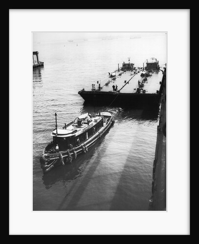 Tugboat Pulling Barges by Anonymous