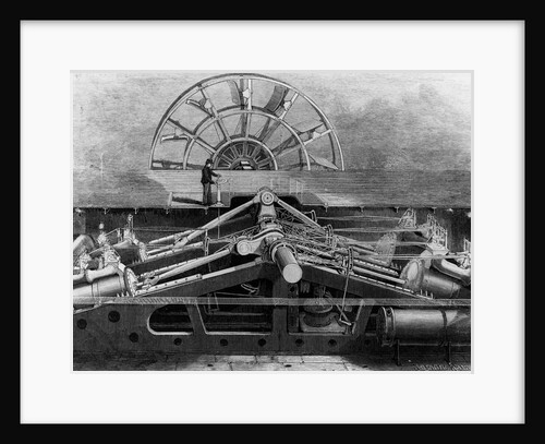 Illustration of a Steamship Engine by Anonymous