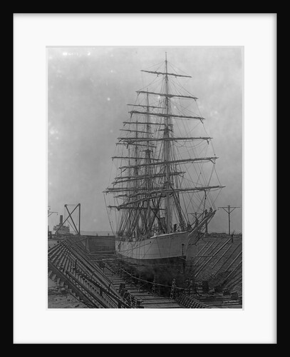 Square-Rigged Ship Erskine M. Phelps in Dry Dock by Anonymous