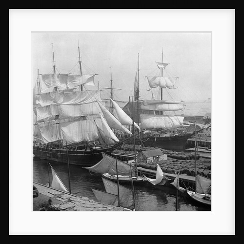 Ships Docked at Port by Anonymous