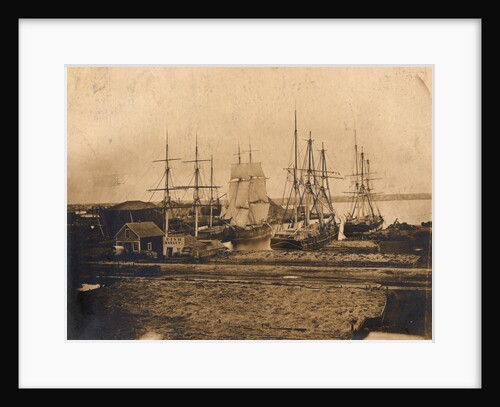 Ships Docked at Port by Anonymous