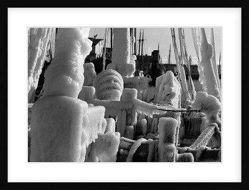 Frozen Deck of Fishing Schooner Caroline Rose by Anonymous