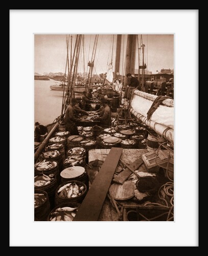 Barrels of Mackerel on a Schooner by Anonymous