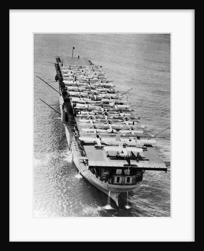 Planes on Deck of Aircraft Carrier USS Langley by Anonymous