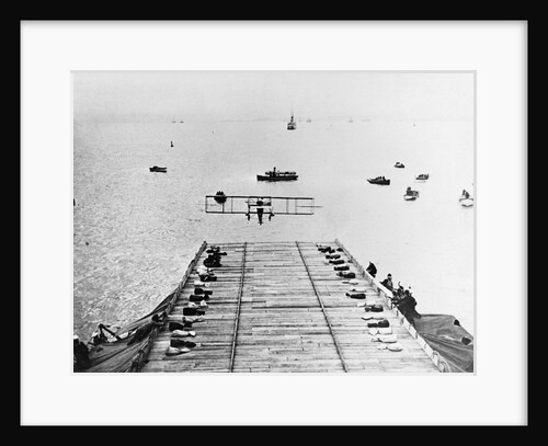 Ely Landing on Deck of USS Pennsylvania by Anonymous