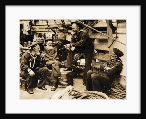 Middle-Aged Officers on USS Mohican by Anonymous