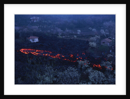 Lava Flow in Village by Anonymous