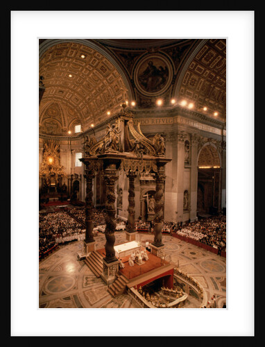 Interior of St Peter's Basilica by Anonymous