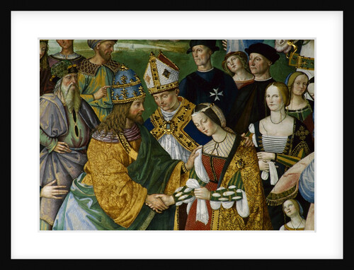 Detail of Fresco Painting of Frederick III's Betrothal to Eleonora of Portugal by Pinturicchio