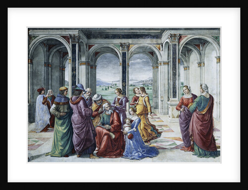 Zacharias Writes Down the Name of His Son by Domenico Ghirlandaio