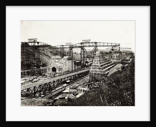 View of the Panama Canal Under Construction by Anonymous