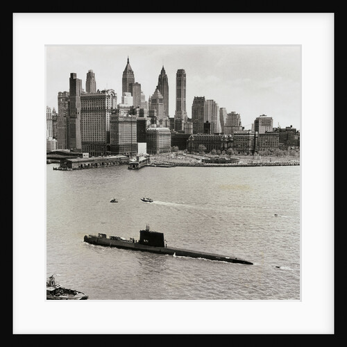 U.S.S. Nautilus Floating in New York Harbor by Anonymous