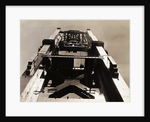 Golden Gate Bridge Under Construction by Anonymous