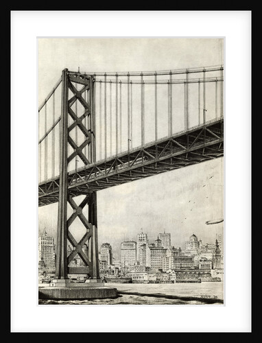 Drawing of Oakland Bridge by Anonymous