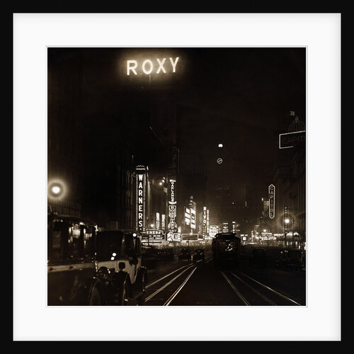 Times Square at Night, Circa the 1920's by Anonymous