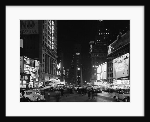 A View of Times Square at Night by Anonymous