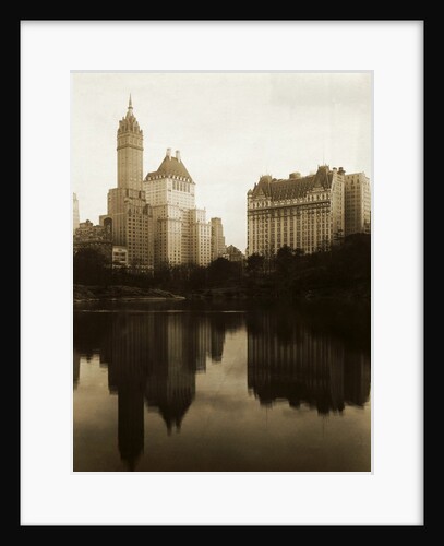 View of the Plaza Hotel, the Savoy Hotel and the Sherry-Netherland Hotel Reflected in the Water by Anonymous