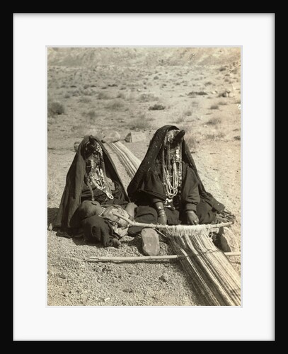 Women Sitting in Desert Like Land and Wearing Jewel Headdress by Anonymous