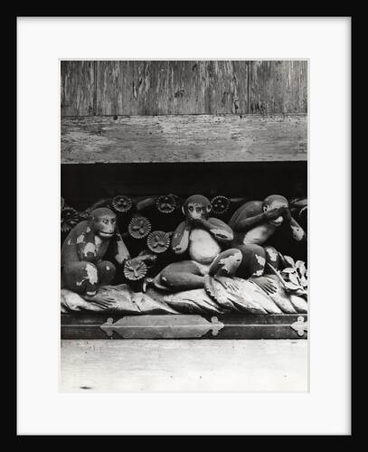 Three Wise Monkeys Sculpture at Toshugu Shrine by Anonymous