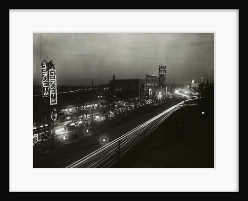 View of Lights Alongside Streets of Japan's Broadway Like Area by Anonymous