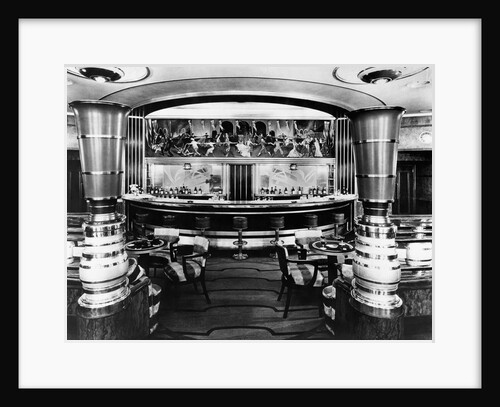 Cocktail Bar On SS Queen Mary by Anonymous