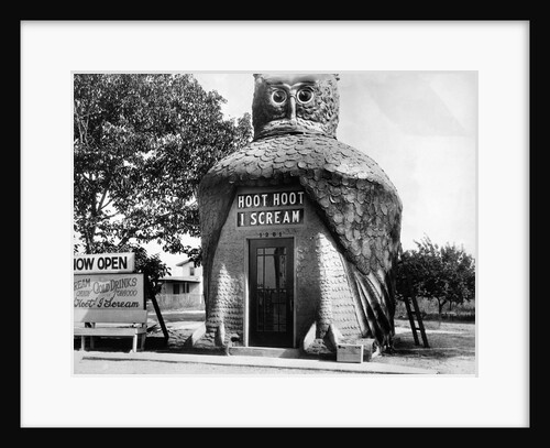 Owl-Shaped Ice Cream Stand by Anonymous