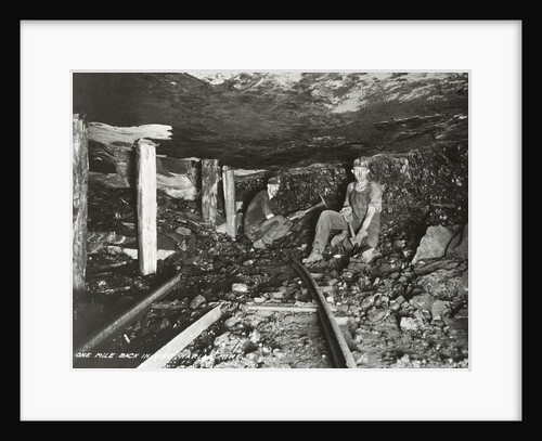 Men Working One Mile Back in Mine by Anonymous