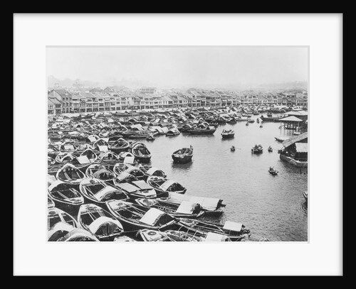 Large Collection of Boats in Singapore Harbor by Anonymous