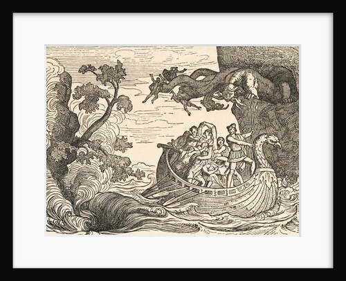 Print of The Ship of Ulysses by Anonymous