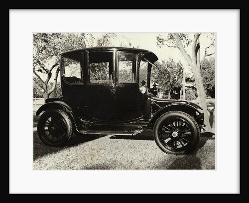 Old Car Parked under Tree Line by Anonymous