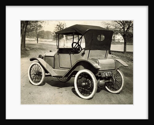 Old Car Parked on Road by Anonymous