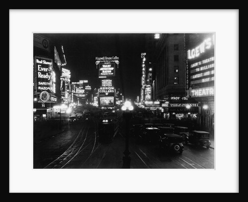 Cars Driving in Times Square by Anonymous